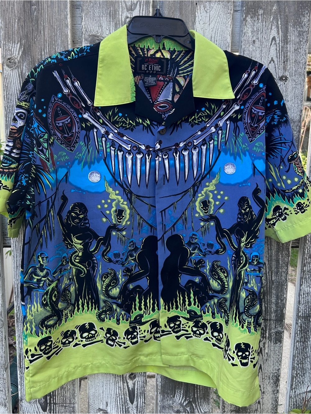 BC Ethic x LaRocka London Black Magic Voodoo Tiki Shirt